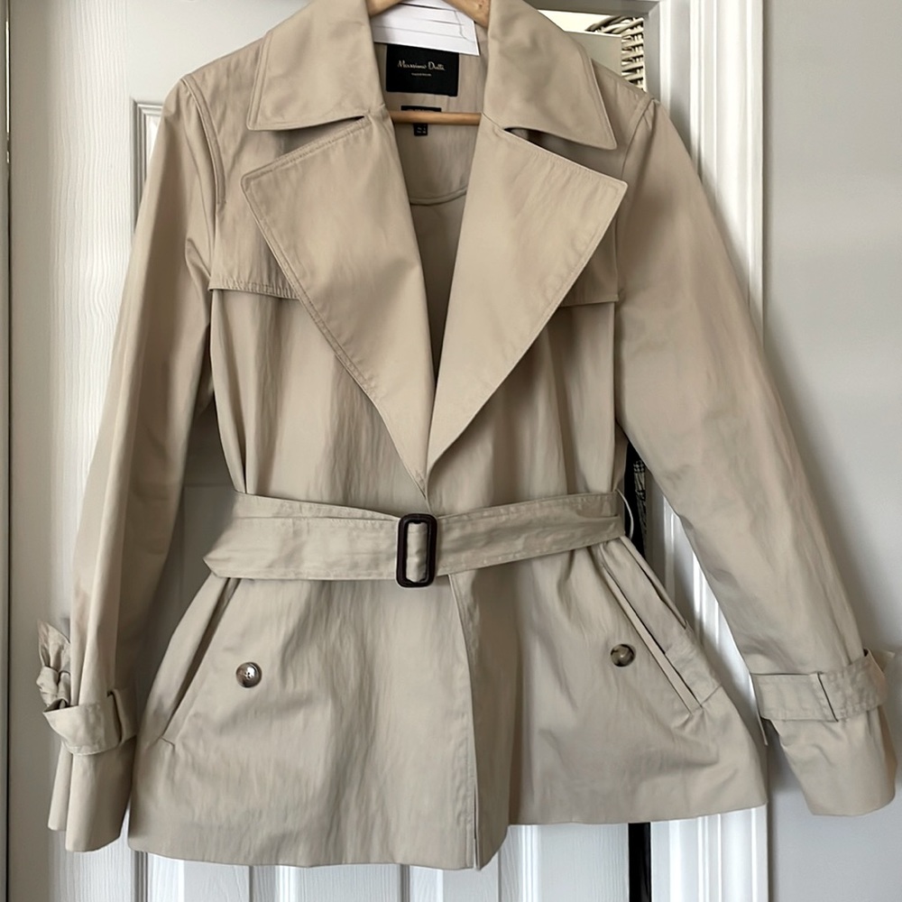 Massimo Dutti short trench coat jacket